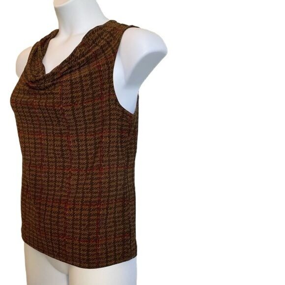 Chaps Sleeveless Top with Waterfall Neckline Women's Large - Picture 2 of 6